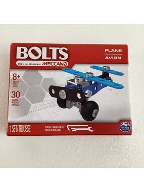 Bolts Buildable Toy Plane Kit New Spin Master Model Aircraft Tools Meccano NEW